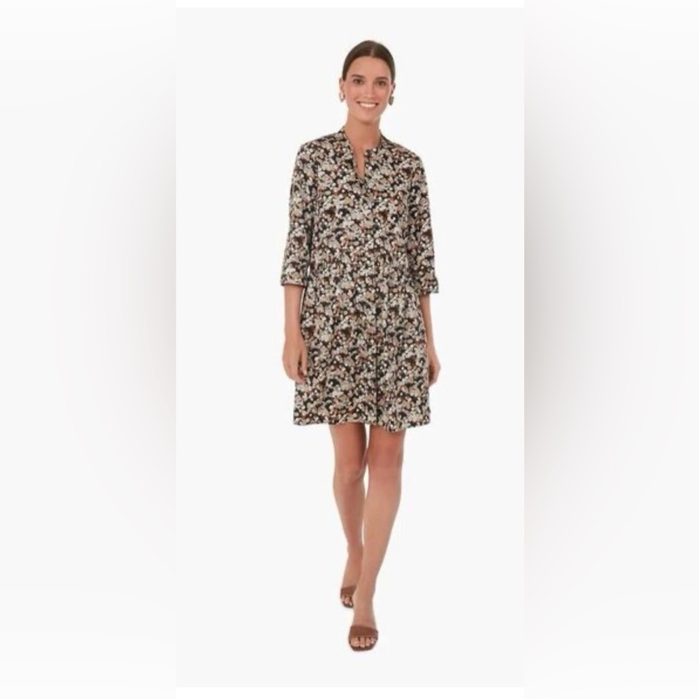 NEW !!Tuckernuck Black Floral Long Sleeve Dress